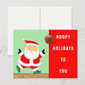 Basketbal kerstkaarten feestdagenkaart (Voorkant / Achterkant)