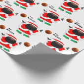 Basketbal Kerstman Cadeaupapier (Hoek)