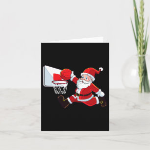 Basketbal Kerstman Sinterklaas Slam Dunk Mannen Jo Kaart