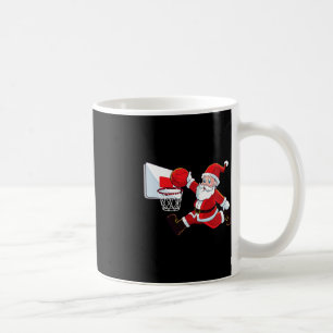 Basketbal Kerstman Sinterklaas Slam Dunk Mannen Jo Koffiemok
