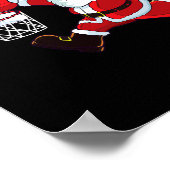 Basketbal Kerstman Sinterklaas Slam Dunk Mannen Jo Poster (Hoek)