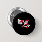Basketbal Kerstman Sinterklaas Slam Dunk Mannen Jo Ronde Button 5,7 Cm (Voorkant /achterkant)