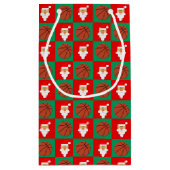 Basketbal Kerstmis Aangepaste Speler Naam Santa Klein Cadeauzakje (Achterkant)