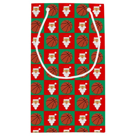 Basketbal Kerstmis Aangepaste Speler Naam Santa Klein Cadeauzakje (Achterkant)