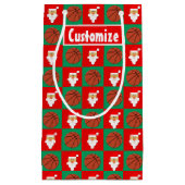 Basketbal Kerstmis Aangepaste Speler Naam Santa Klein Cadeauzakje (Voorkant)