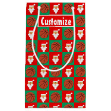 Basketbal Kerstmis Aangepaste Speler Naam Santa