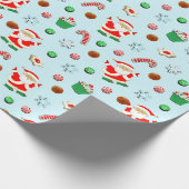 Basketbal Kerstmis Cadeaupapier (Hoek)