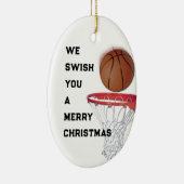 Basketbal Kerstmis Collectible Keramisch Ornament (Rechts)