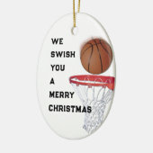 Basketbal Kerstmis Collectible Keramisch Ornament (Links)