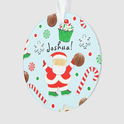 Basketbal Kerstmis Collectible Ornament (voorkant)
