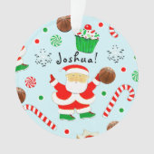 Basketbal Kerstmis Collectible Ornament (voorkant)