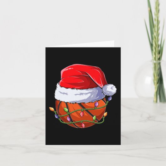 Basketbal Kerstmis Jongen Kleding Kaart (Voorkant)