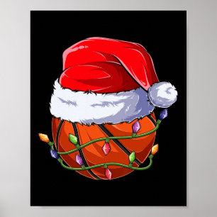 Basketbal Kerstmis Jongen Kleding Poster