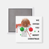 Basketbal Kerstmis Magneet (Voorkant / Achterkant)