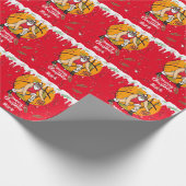 Basketbal Kerstmis met Sinterklaas Kous Cadeaupapier (Hoek)