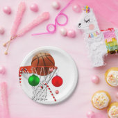 Basketbal Kerstmis Papieren Bordje (Feest)