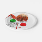 Basketbal Kerstmis Papieren Bordje (Gekanteld)