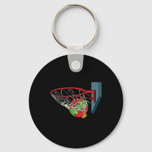 Basketbal Kerstmis Pyjama Cool Sport X-mas Bal Sleutelhanger