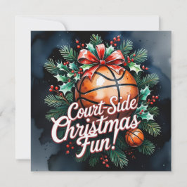 Basketbal Kerstmis Thema Feestdagenkaart