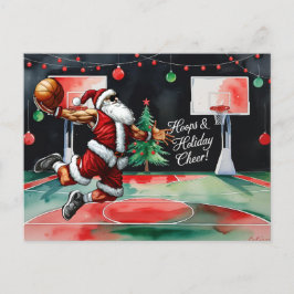 Basketbal Kerstmis Thema Feestdagenkaart