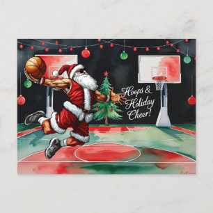 Basketbal Kerstmis Thema Feestdagenkaart