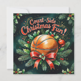 Basketbal Kerstmis Thema Feestdagenkaart