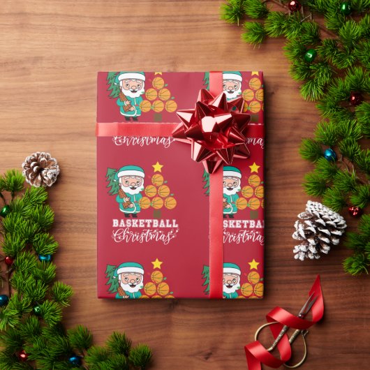 Basketbal Kerstmis van Sinterklaas voor speler Cadeaupapier (Feestdagen Geschenken)