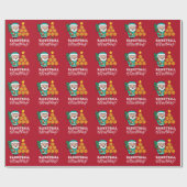 Basketbal Kerstmis van Sinterklaas voor speler Cadeaupapier (Vlak)