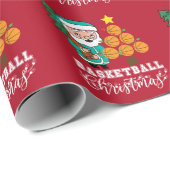 Basketbal Kerstmis van Sinterklaas voor speler Cadeaupapier (Rol Hoek)