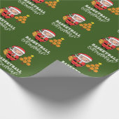 Basketbal Kerstmis van Sinterklaas voor speler Cadeaupapier (Hoek)