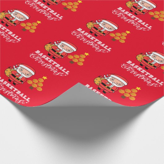 Basketbal Kerstmis van Sinterklaas voor speler Cadeaupapier (Hoek)
