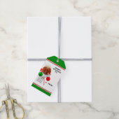 Basketbal Kerstvakantie Cadeaulabel (Met Touw)