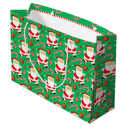 Basketbal Kerstvakantie Groot Cadeauzakje (Achterkant Gekanteld)