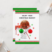 Basketbal Kerstvakantie Kaart (Voorkant / Achterkant in situ)
