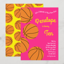 Basketbal Kids Verjaardagsfeest Sport Roze Meisjes