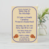 Basketbal kijkfeestje op wedstrijd dag kaart (Staand voorkant)