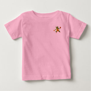 Basketbal Kikker baby roze shirt zak