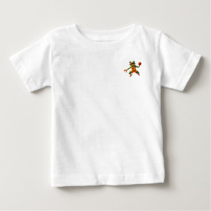 Basketbal Kikker baby wit shirt 2-zijdig met scène