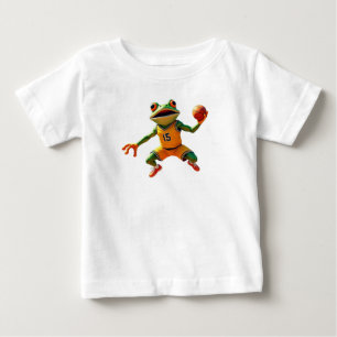 Basketbal Kikker baby witte shirt