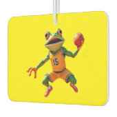 Basketbal Kikker geel auto luchtverfrisser (Links)