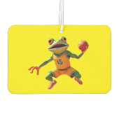 Basketbal Kikker geel auto luchtverfrisser (Achterkant)