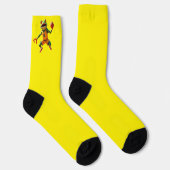 Basketbal Kikker gele premium sokken (Rechts)