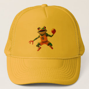 Basketbal Kikker gele trucker hoed Pet