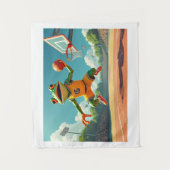 Basketbal Kikker tapijt Wandkleed (Voorkant)