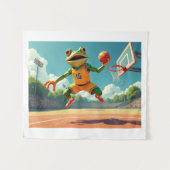Basketbal Kikker tapijt Wandkleed (Voorkant (horizontaal))
