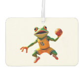 Basketbal Kikker witte auto luchtverfrisser (Achterkant)