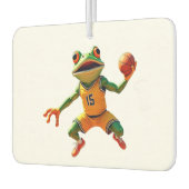 Basketbal Kikker witte auto luchtverfrisser (Links)