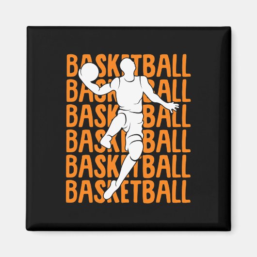 Basketbal Kinder Jongens Mannen 1 Magneet (Voorkant)