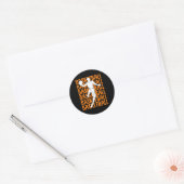 Basketbal Kinder Jongens Mannen 1 Ronde Sticker (Envelop)