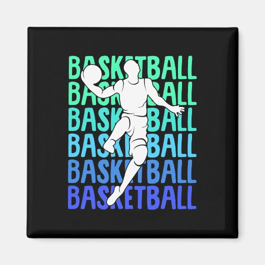 Basketbal Kinder Jongens Mannen 2 Magneet (Voorkant)